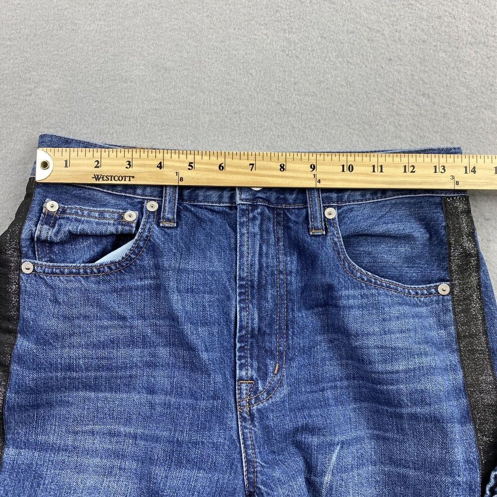Madewell Blue Denim Ankle Jeans with Black Side Stripes - Picture 9 of 13